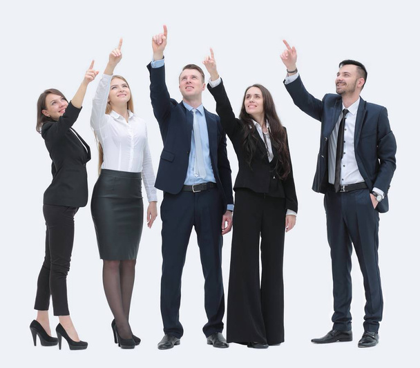 business team pointing hands forward - Photo, Image