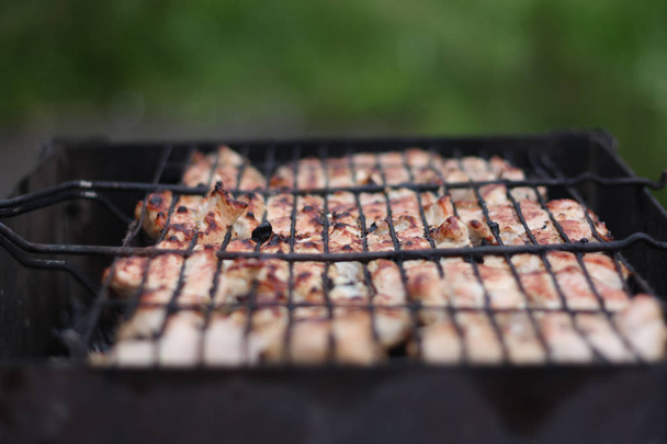 The meat on the grill - Foto, afbeelding