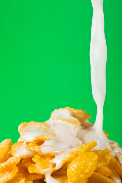 Flakes with milk - Фото, изображение