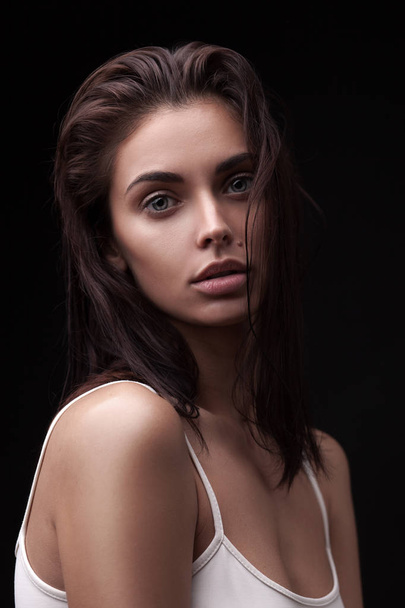 young adult woman with clean fresh skin and wet hair - Foto, Imagem