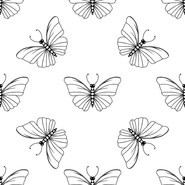 Monochroom naadloos patroon - Vector, afbeelding