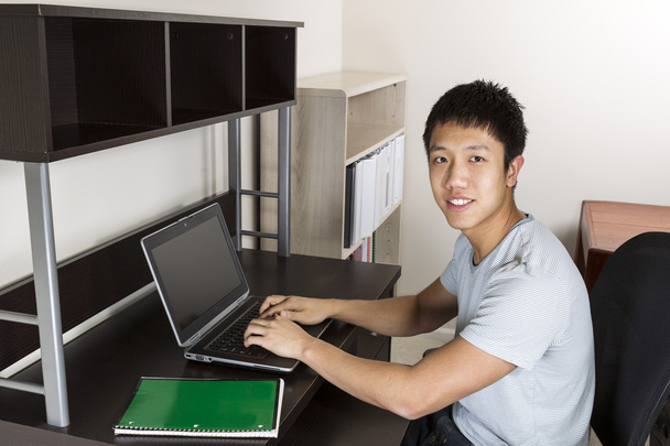 Estudiante universitario estudiando en casa
 - Foto, imagen