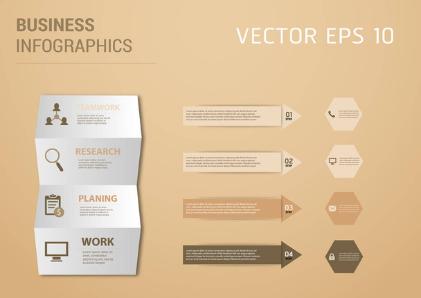 abstract papier infografics. vectorillustratie eps10 - Vector, afbeelding