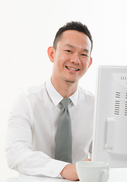 Working white collar asian man - Photo, Image
