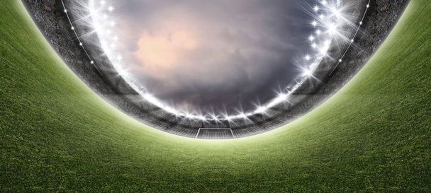 Modellezett és renderelt stadion, a képzeletbeli labdarúgó-stadion.       - Fotó, kép