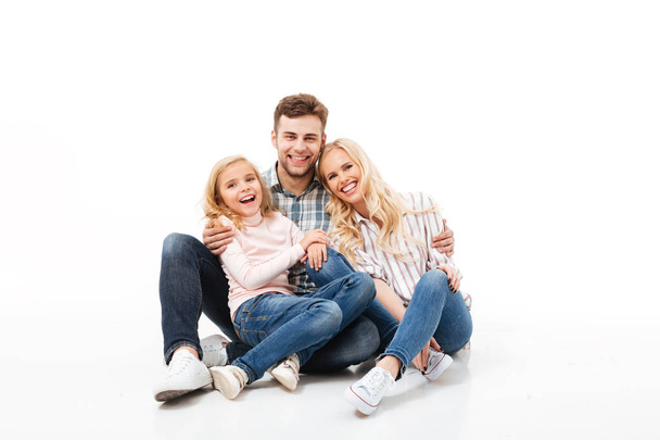 Portrait of a cheerful family - Foto, imagen