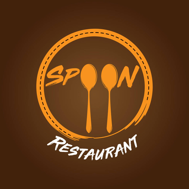 Spoon Restaurant Logo - ベクター画像