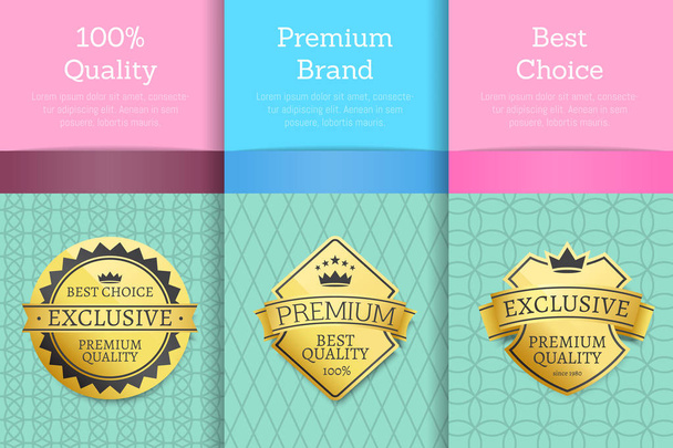 Affiche 100 Garantie Premium Brand Best Choice Set
 - Vecteur, image