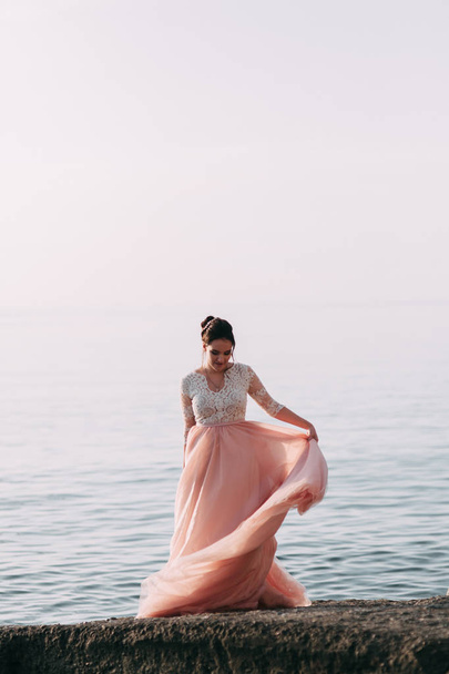 modern wedding in the mountains in Sochi and the sea, a wedding in a European style by ca - Photo, Image