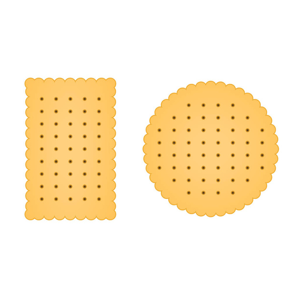 Icono de galleta plana. Vector de galletas
 - Vector, imagen