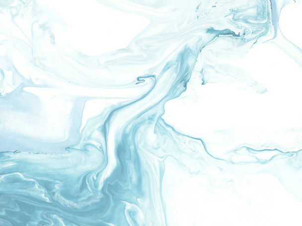 Modrý mramor abstraktní ručně malované pozadí - Fotografie, Obrázek