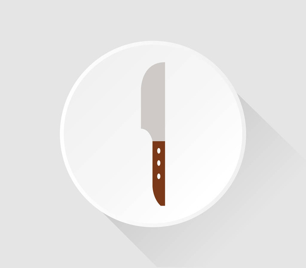 ícone de faca no fundo branco - Vetor, Imagem