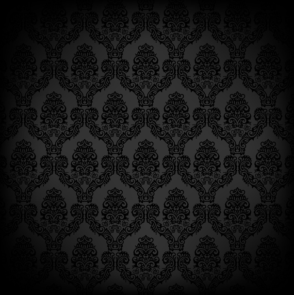 Elegant damask background with classical wallpaper pattern - Vector, Image