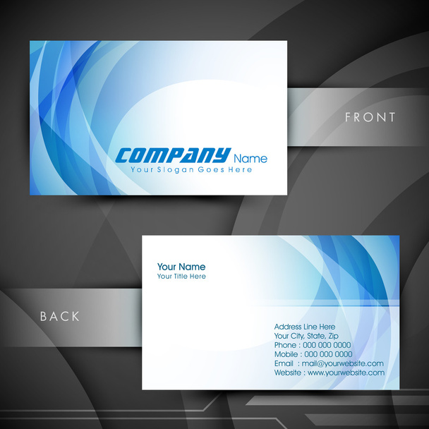 Abstract professional and designer business card template or vis - Vetor, Imagem