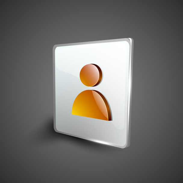 Glossy 3D web 2.0 web users symbol icon set. EPS 10. - Vector, imagen