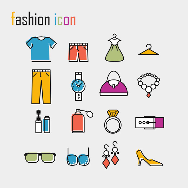 Line icons, fashion icon, Modern infographic vector logo - Vector, Image
