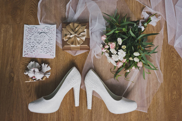Accessories of the bride before the wedding 305. - Foto, Imagem