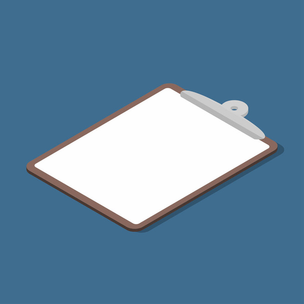 Isometric clipboard with empty page. Business clipboard icon. Vector - Vektor, Bild