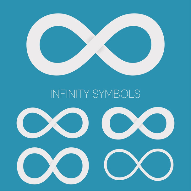 Jeu de symboles d'infini. Différentes formes pour les logotypes. Vecteur
 - Vecteur, image