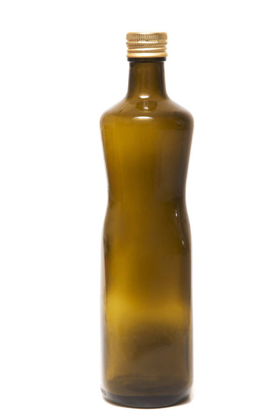 Brown glass empty olive oil bottle - Fotó, kép