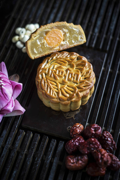 traditional chinese festive mooncake pastry dessert - Photo, Image
