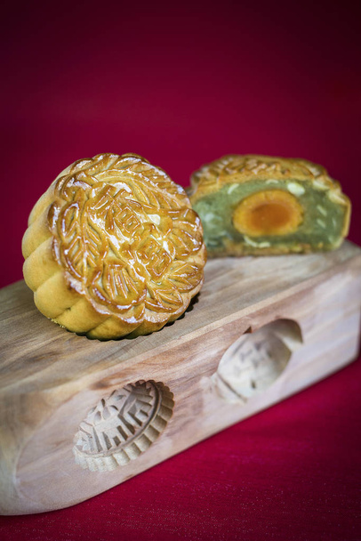 traditional chinese festive mooncake pastry dessert - Photo, Image