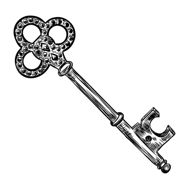 Retro key, vintage style.  - Vector, Image