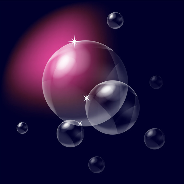 Background with bubbles and light effects - Vector, Image