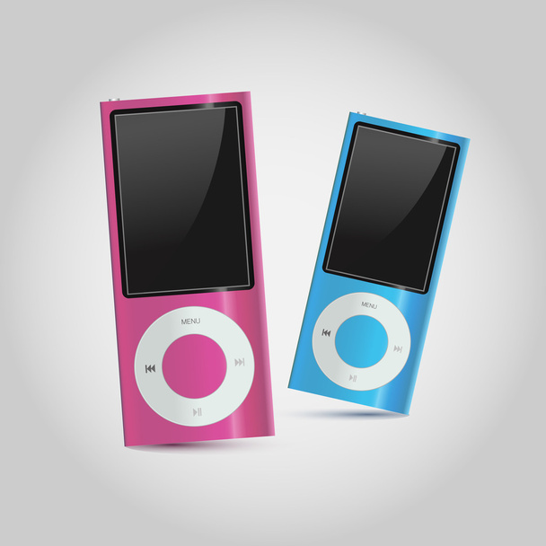 Modern mp4 players. Vector illustration. - Vector, Image