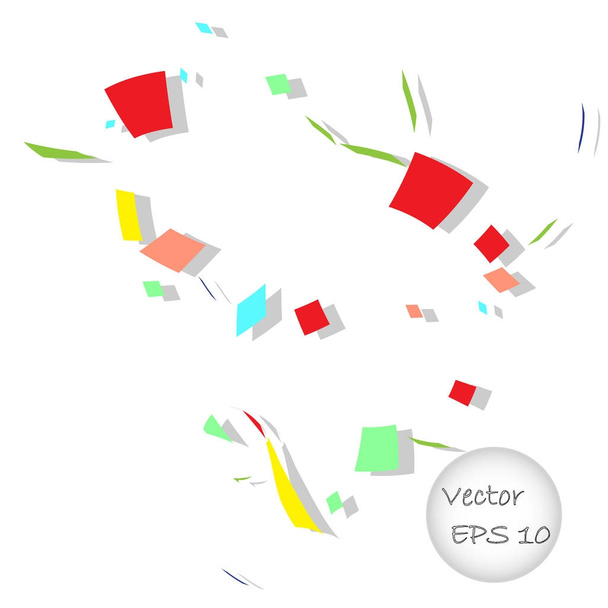 Colorful holiday paper background with confetti. Vector illustra - Vetor, Imagem