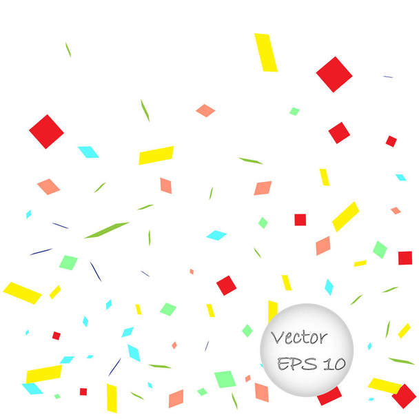 Colorful holiday paper background with confetti. Vector illustra - Vektor, obrázek