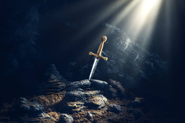 épée dans la pierre excalibur
 - Photo, image
