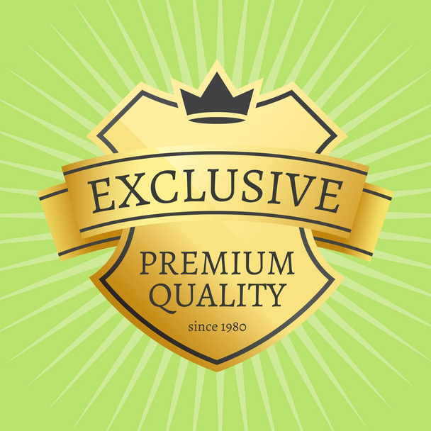 プレミアム品質最高黄金ラベル 100 保証 - ベクター画像