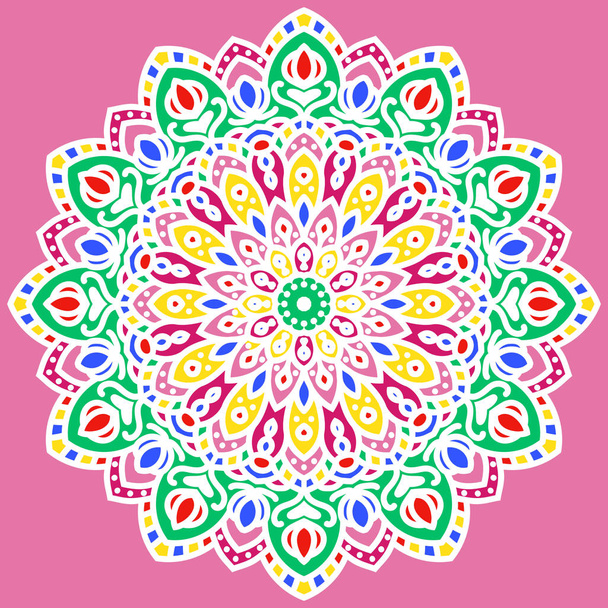 Mandala rond. Modèle oriental, illustration vectorielle. Islam, arabe, indien, pakistan, chinois, mystique, motifs ottomans
. - Vecteur, image