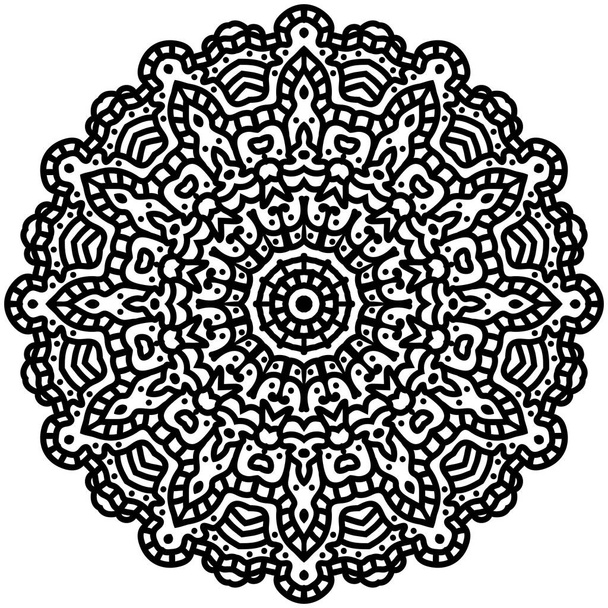 Mandala floreale. Libro da colorare pagina. Illustrazione frattale
 - Vettoriali, immagini