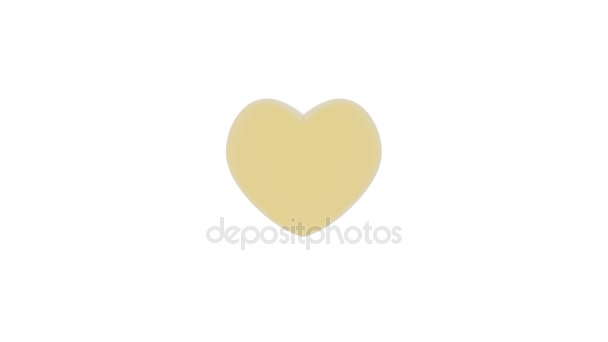  Filmiki. Ilustracja 3D.. Małe czerwone serca obracają się wokół złotego serca centralnego. Symbol miłości i Walentynki. - Materiał filmowy, wideo