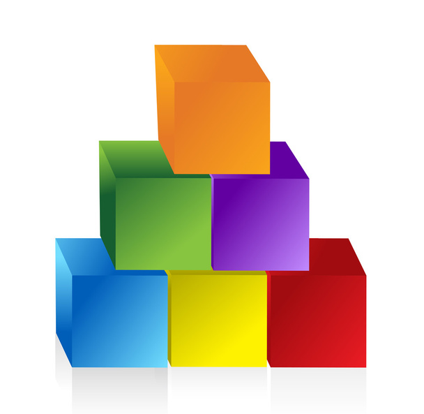 colorful pyramid chart - Photo, Image
