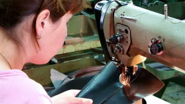 Quilting leather - Footage, Video