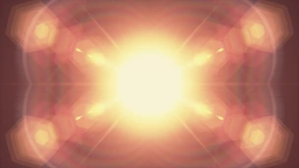 szimmetrikus robbanás villanás fények optikai lencse fáklyák átmenet fényes animáció zökkenőmentes hurok művészet háttér új minőségű természetes világítás lámpa sugarak hatás dinamikus színes fényes videó felvételek - Felvétel, videó