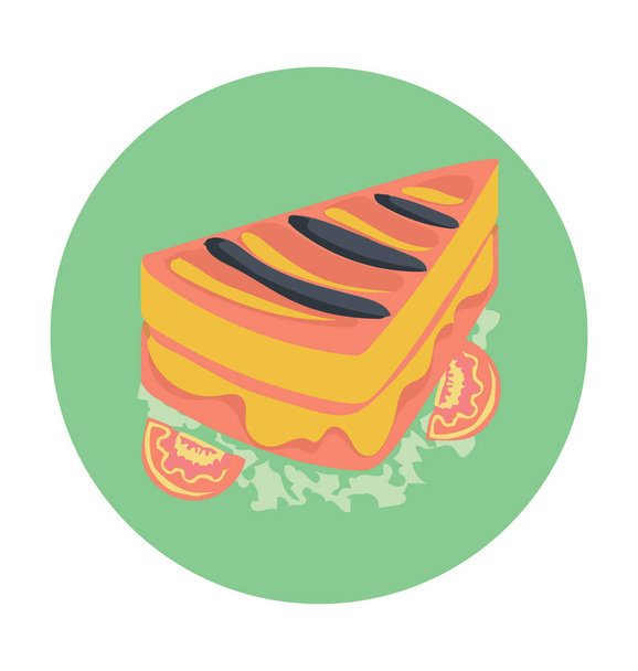 Dessert Colored Vector Icon - Vetor, Imagem