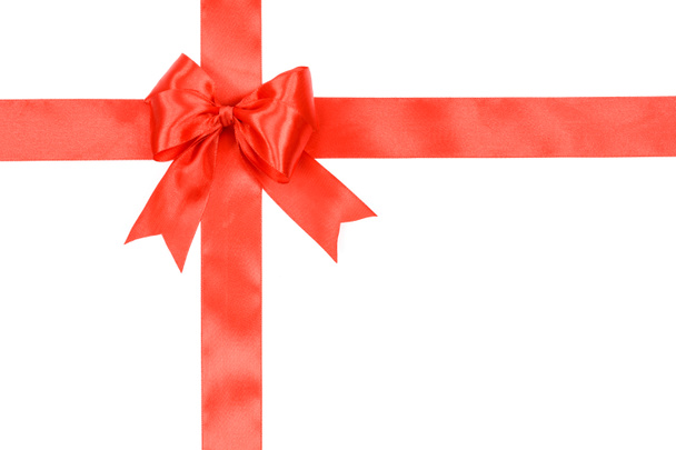 Red ribbon gift card - Photo, Image