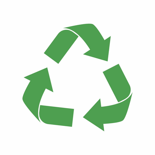 Ανακύκλωσης εικονίδιο. Πράσινο οικολογικό κύκλο βέλη. Ανακύκλωσης σύμβολο στην οικολογία - Διάνυσμα, εικόνα
