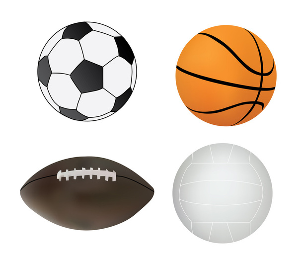collection of sport balls - Vector, Image