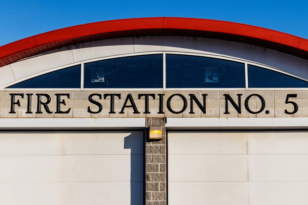 Estación de bomberos Número Cinco signo
 - Foto, Imagen