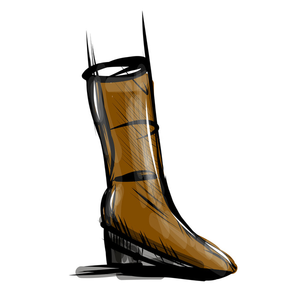Boot shoe - Vector, Imagen