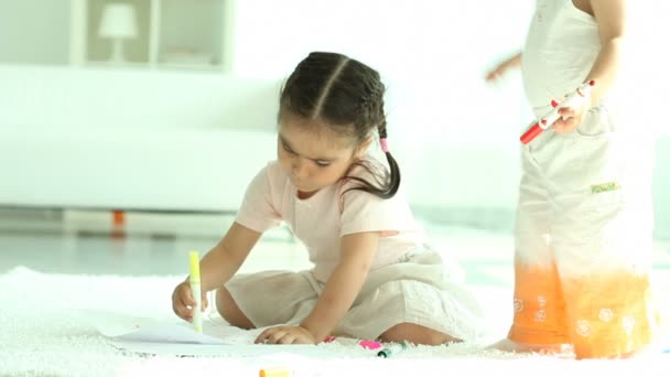 Children drawing - Footage, Video