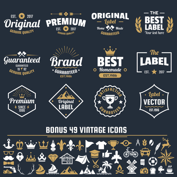 Logo vectoriel rétro vintage pour bannière, affiche, flyer
 - Vecteur, image