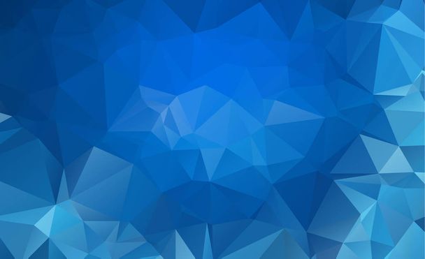 青い光多角形低ポリゴンの三角形パターン背景 - ベクター画像