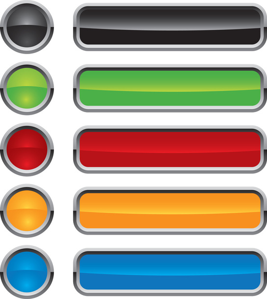 Цветные векторные кнопки для веб-дизайна
 - Вектор,изображение