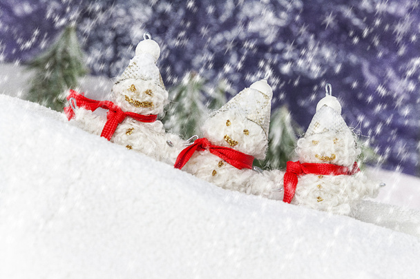 семья счастливых снеговиков
 - Фото, изображение